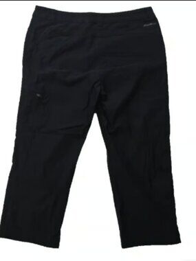 Eddie Bauer Women's Size 6 Capri Pants Black Nylon Stretch Hiking Athletic